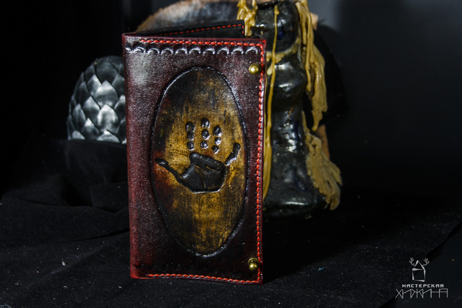 Wallet Dark Brotherhood - My, Needlework without process, Needlework, Wallet, Longpost, The Dark Brotherhood, Cities, The elder scrolls