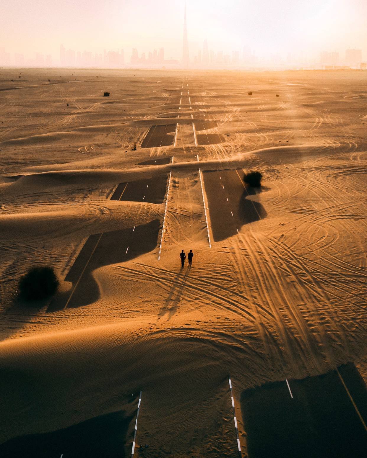 Road to Dubai - The photo, Desert, Dubai, Road, Landscape