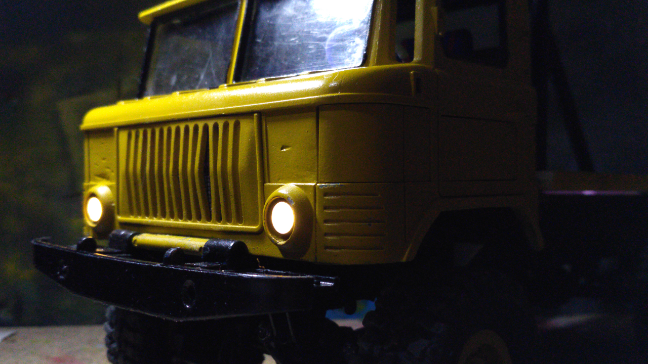 GAZ-66 (now trial) in 1:16 scale (in progress) - My, Modeling, Rc, Gaz-66, Truck trial, , Wpl, Longpost, Radio controlled models