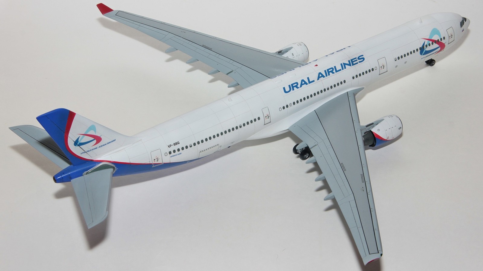 Revell Airbus 330 plastic model 1/144 - My, , Airbus, Revell, Airplane, Models, Scale model, Ural Airlines, , Longpost, Airbus A330
