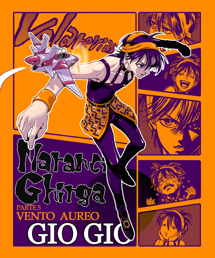 Narancia Girga and Aerosmith - Jojos bizarre adventure, Vento aureo, Manga, Anime art, Narancia Ghirga