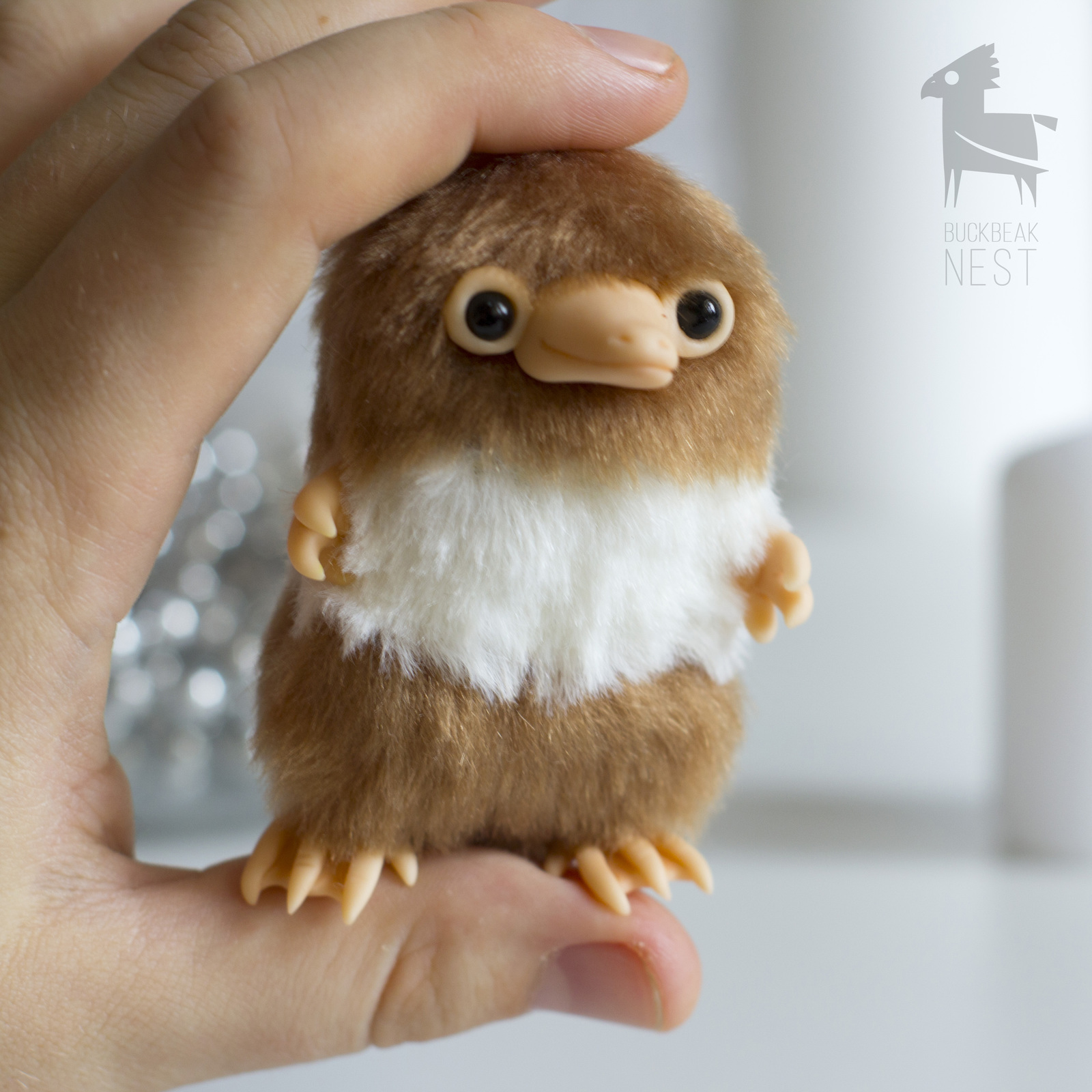 Baby Niffler - My, Nyuhler, Fantastic Beasts and Where to Find Them, Harry Potter, With your own hands, Needlework without process, Polymer clay, Video, Longpost