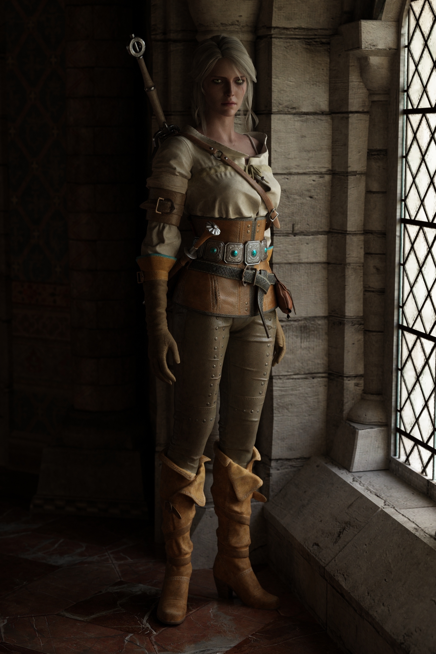 Ciri in Kaer Morhen - Art, 3D, Witcher, Ciri, Kaer Morhen, Fantasy, 