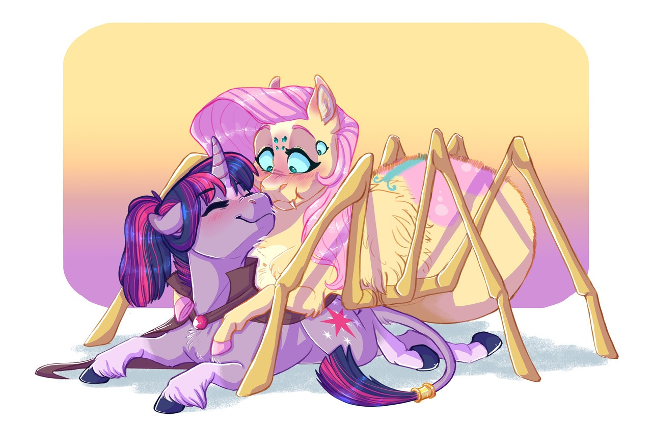 Tsymok - My little pony, Twilight sparkle, Fluttershy, Spider, Shipping, MLP Lesbian, Earthsong9405