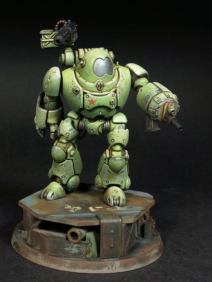 Kastelan Robot (Soviet dieselpunk) - My, Miniature, Warhammer 40k, Modeling, Longpost