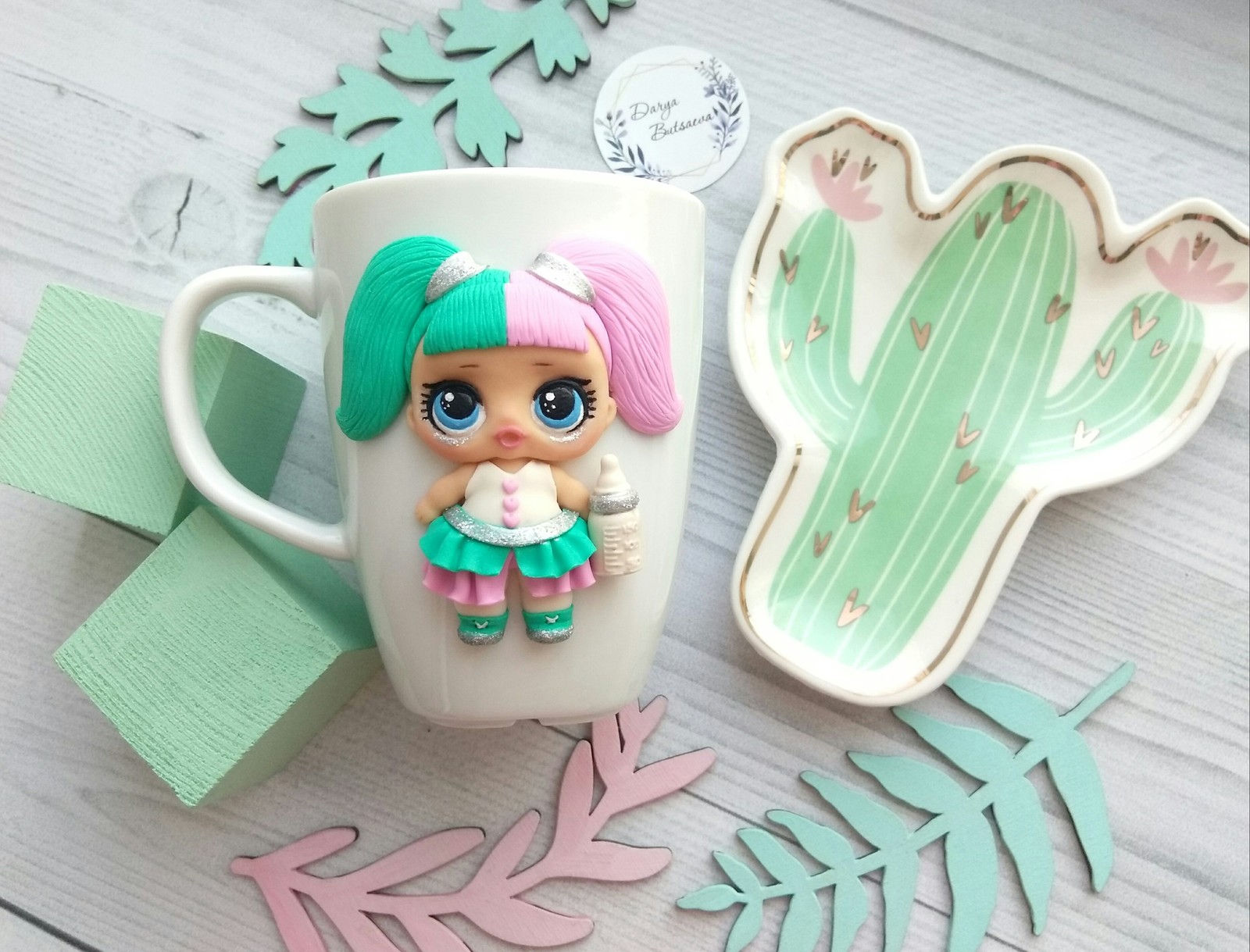 LOL PUPPET on a mug - Lol, LOL, Mug with decor, Unusual gifts, , Presents, Polymer clay, Кружки