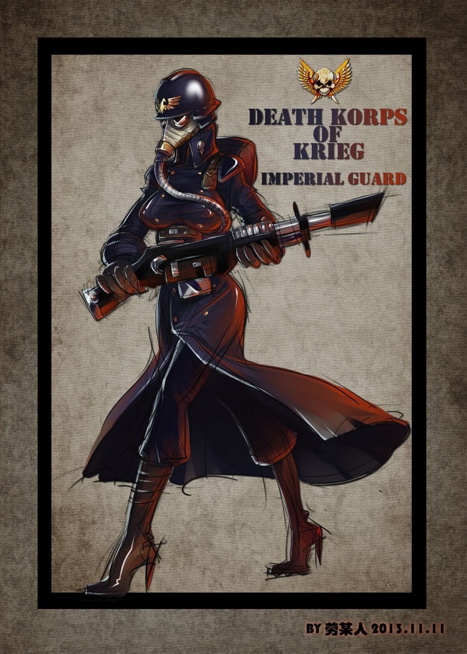 Kawaii Guard - Wh other, Anime art, Astra Militarum, Imperial guard, Warhammer 40k, Wh r63, Rule 63, Longpost