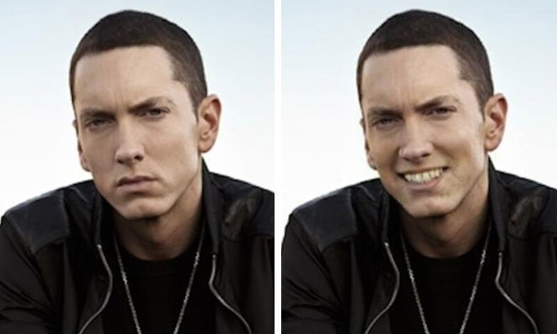 Eminem never smiles so I forced him. - Eminem, Smile, Photoshop, Longpost