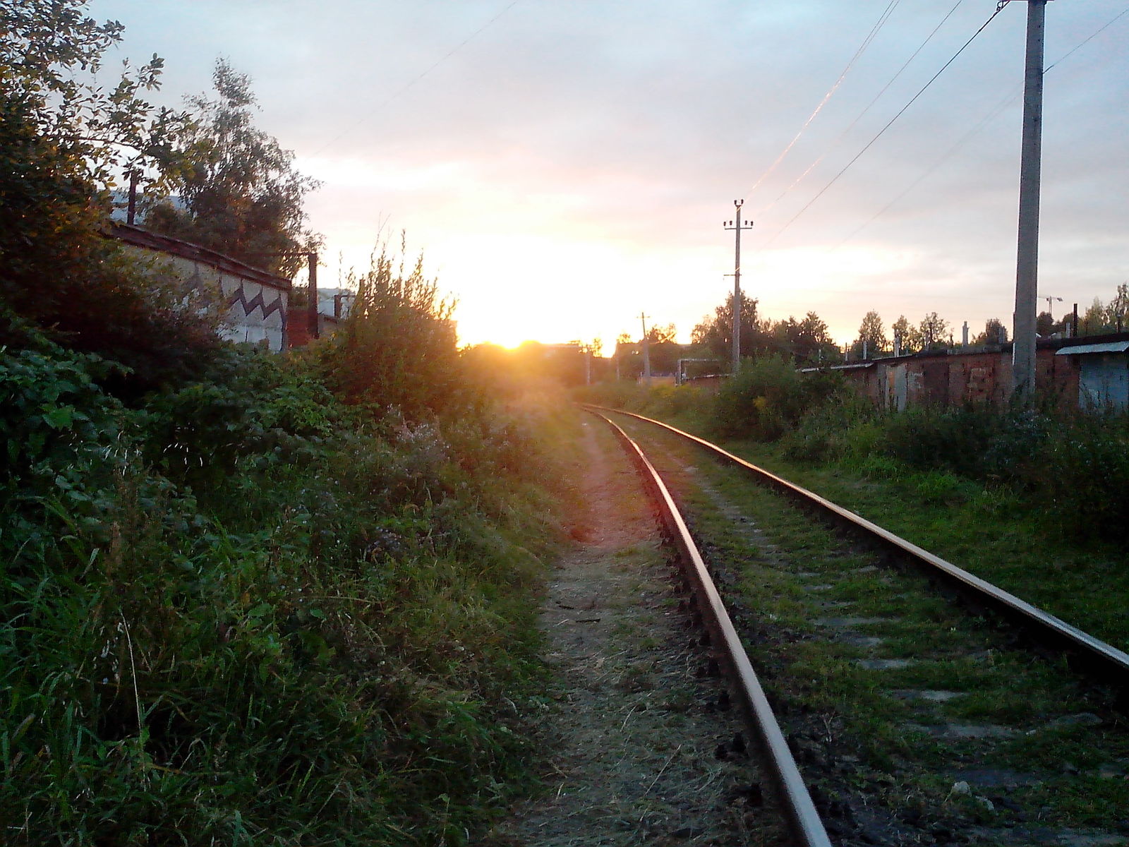 Lobnya - My, Hekut, Lobnya, Summer, Person, Beginning photographer, Railway, Sunset, Philips, Longpost