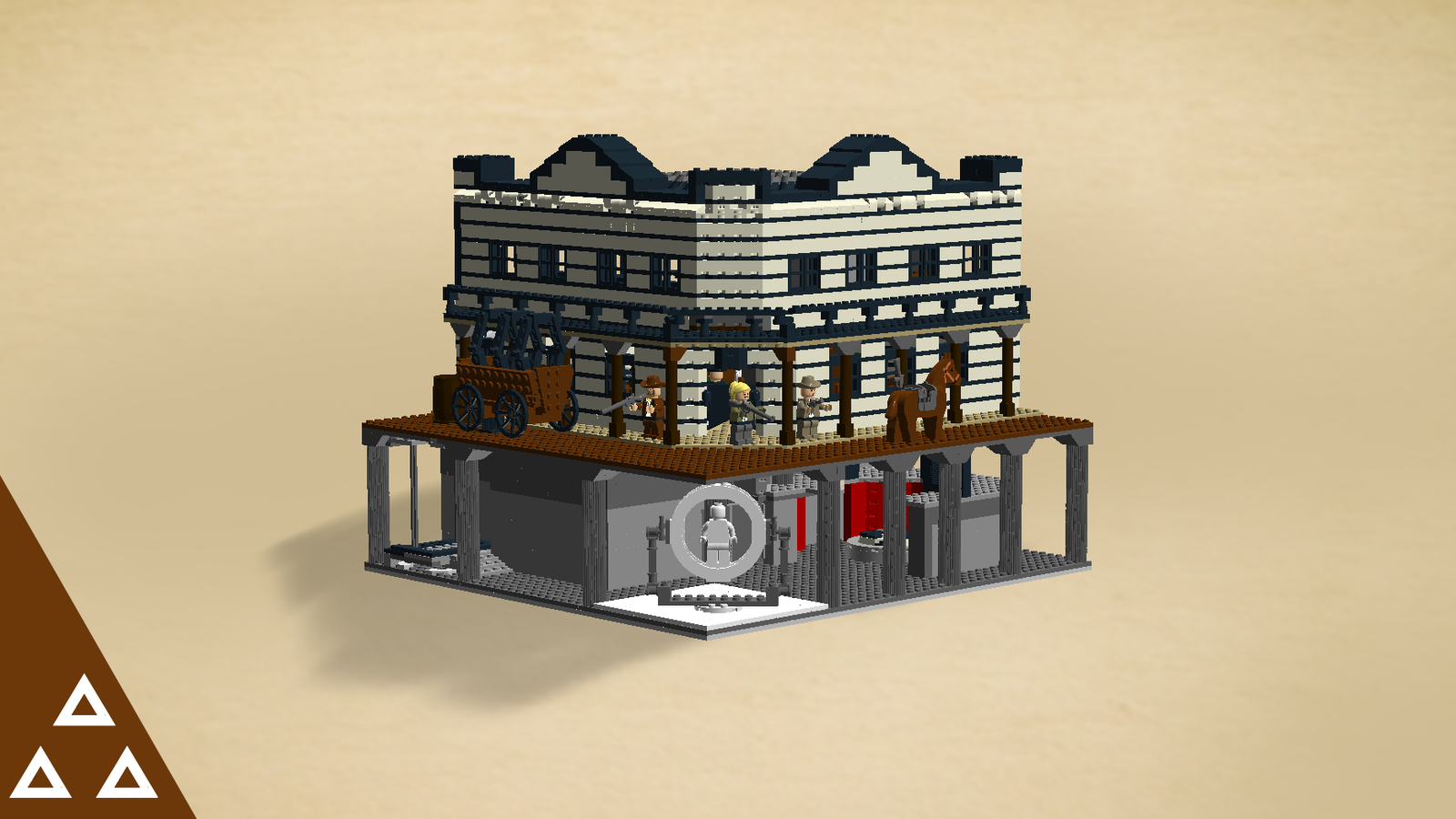 Lego Saloon (Westworld) - My, Lego, World of the wild west, Serials, Toys, HBO, Saloon, Constructor, LEGO digital designer, Longpost