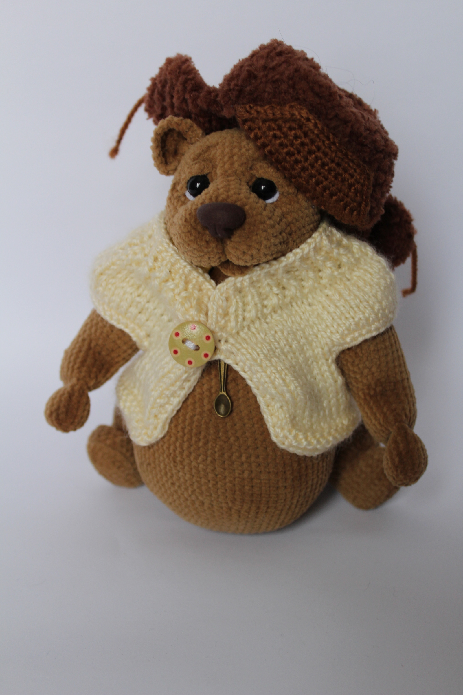 Michal Mikhalych - My, Bear, , The Bears, Knitted toys, Needlework, , Polar bear, Amigurumi, Longpost