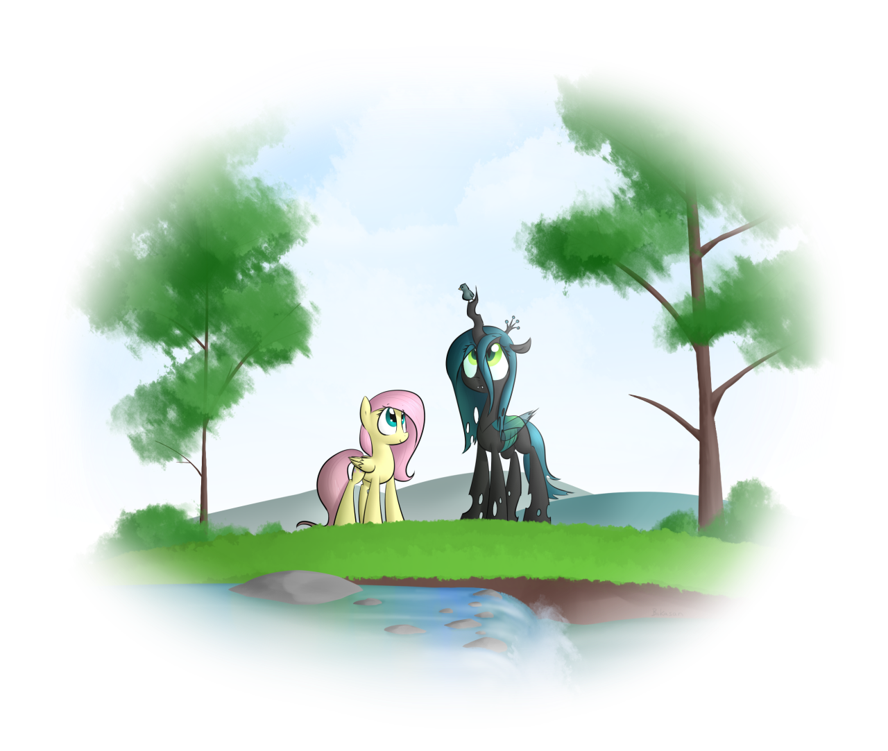 Птичка - My Little Pony, Queen Chrysalis, Fluttershy