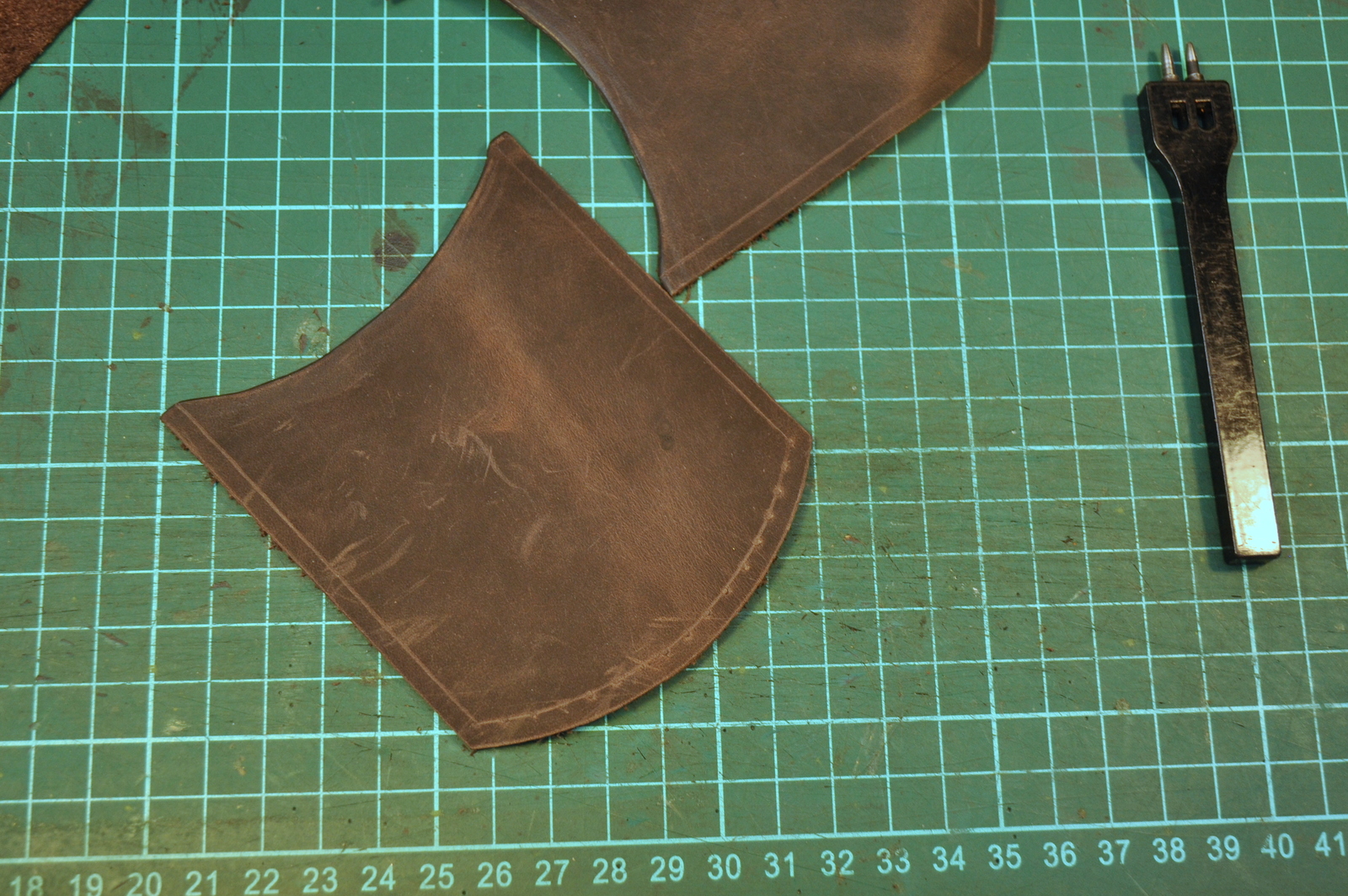 Making a simple leather wallet - My, Handmade, Leather, Wallet, Longpost, With your own hands