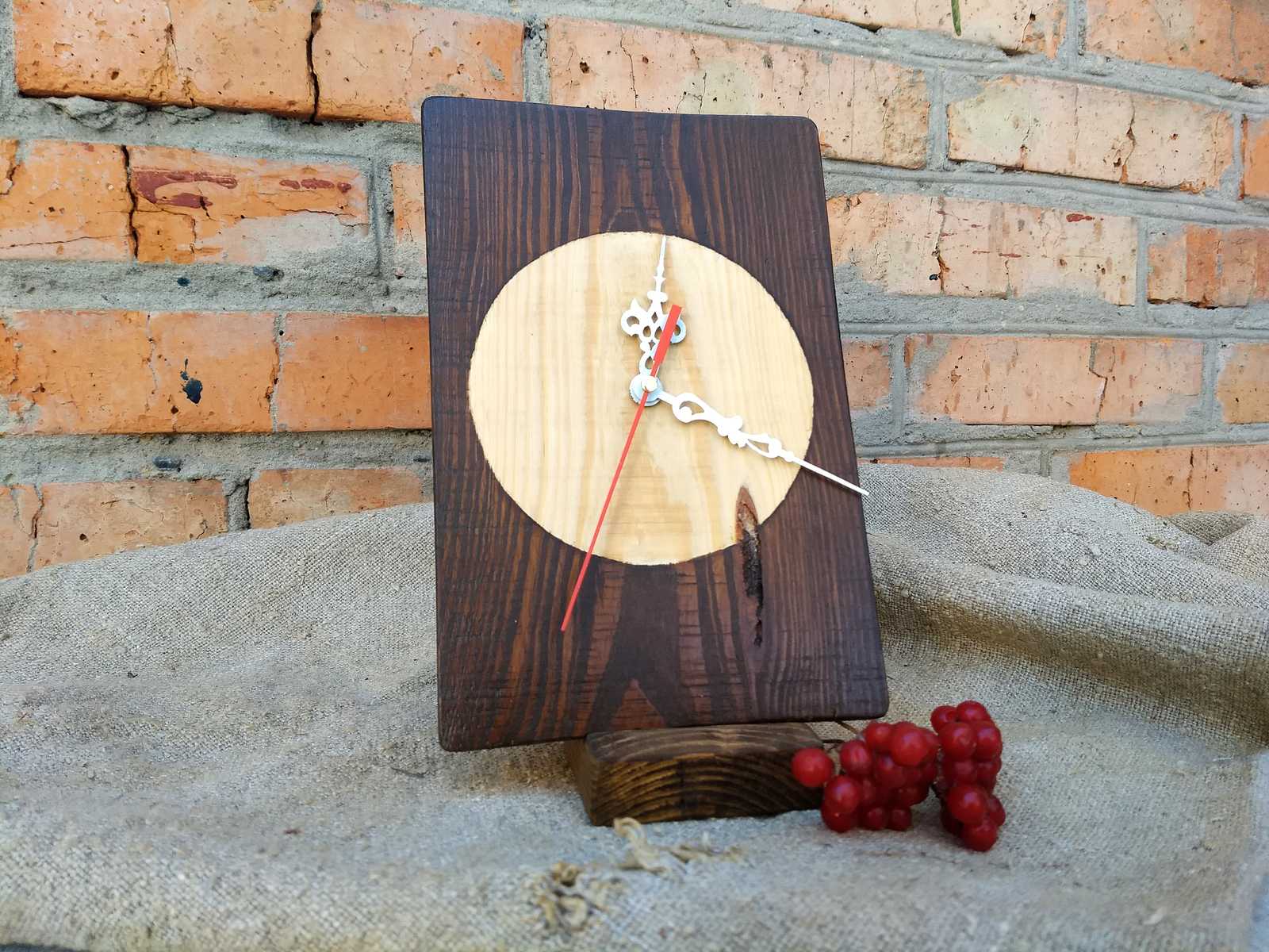 The clock that's on the table - My, Woodworking, Longpost, Handmade, Decor, , Clock, Needlework without process, Mechanical watches