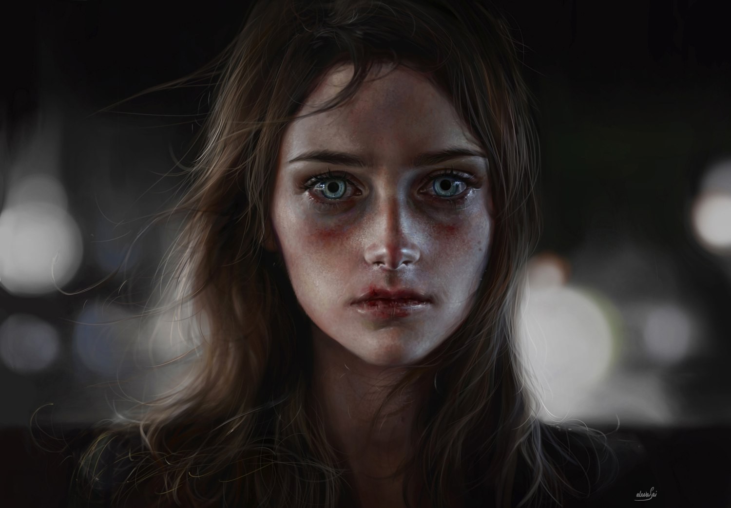 Scary paintings by Elena Sai - Art, Drawing, Portrait, Elena SAI, Longpost