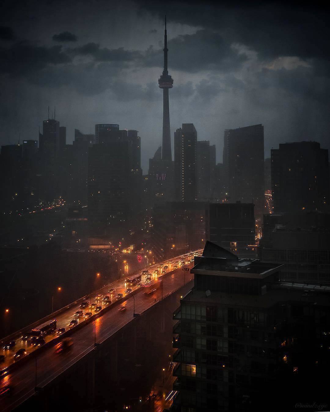 Canada. - Canada, The photo, Town, Night, Night city, Toronto, Longpost