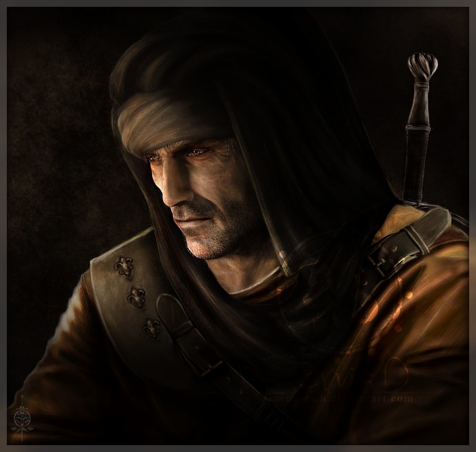 Vernon Roche - Art, Drawing, Witcher, Vernon Roche, Sword, Servia D