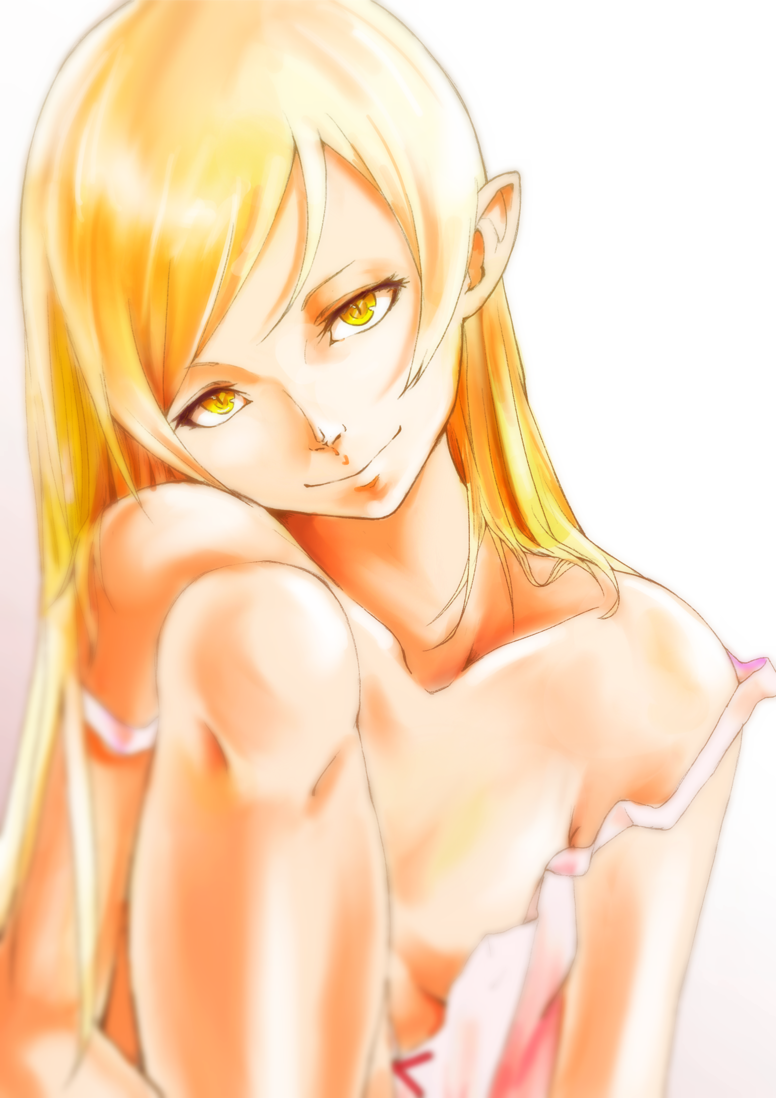 Это может плохо закончиться... - Anime Art, Аниме, Monogatari series, Shinobu Oshino, Kiss-Shot Acerola-orion Heart-under-blade