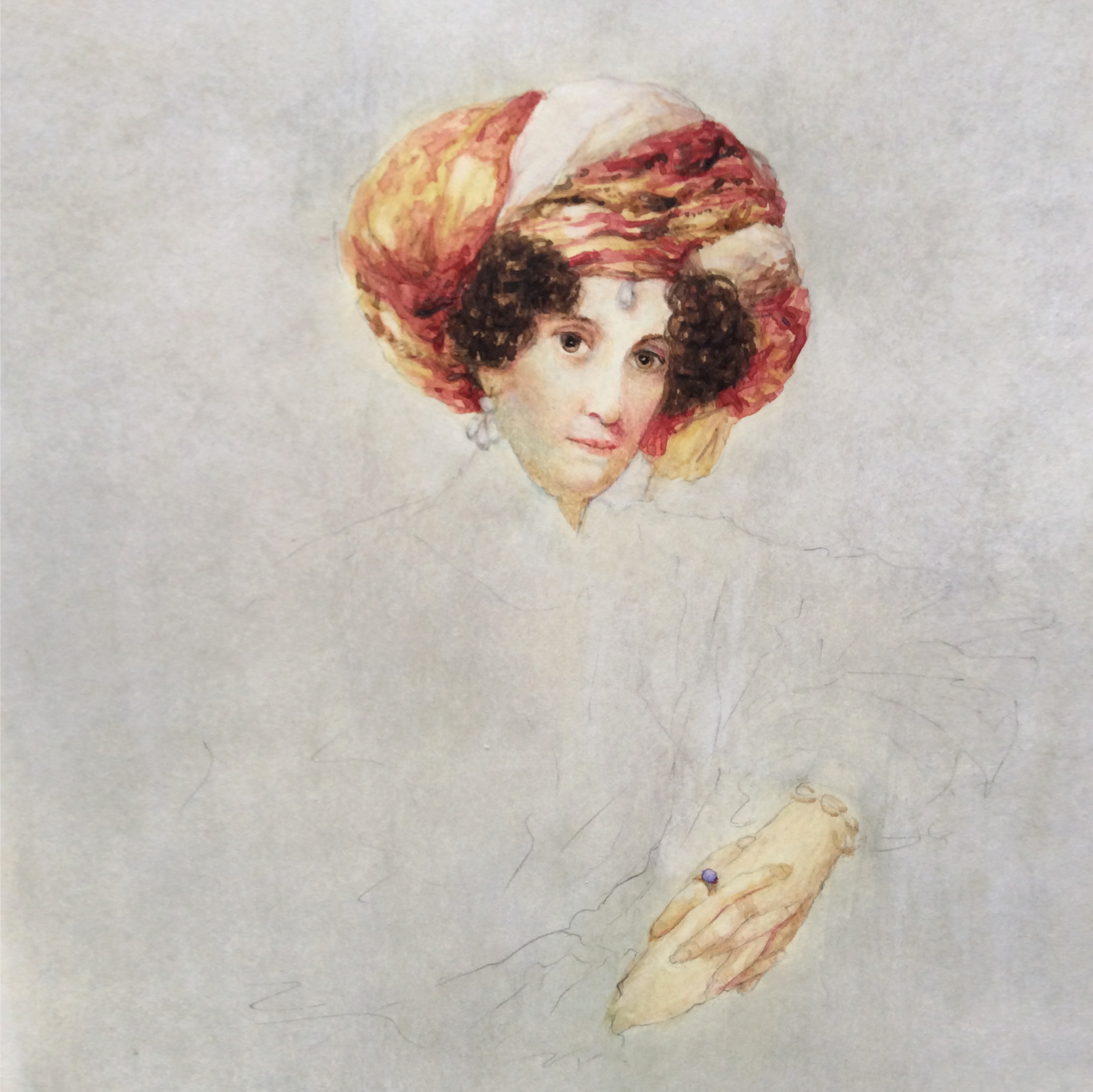 Copy of K.P. Bryullov - My, , Watercolor