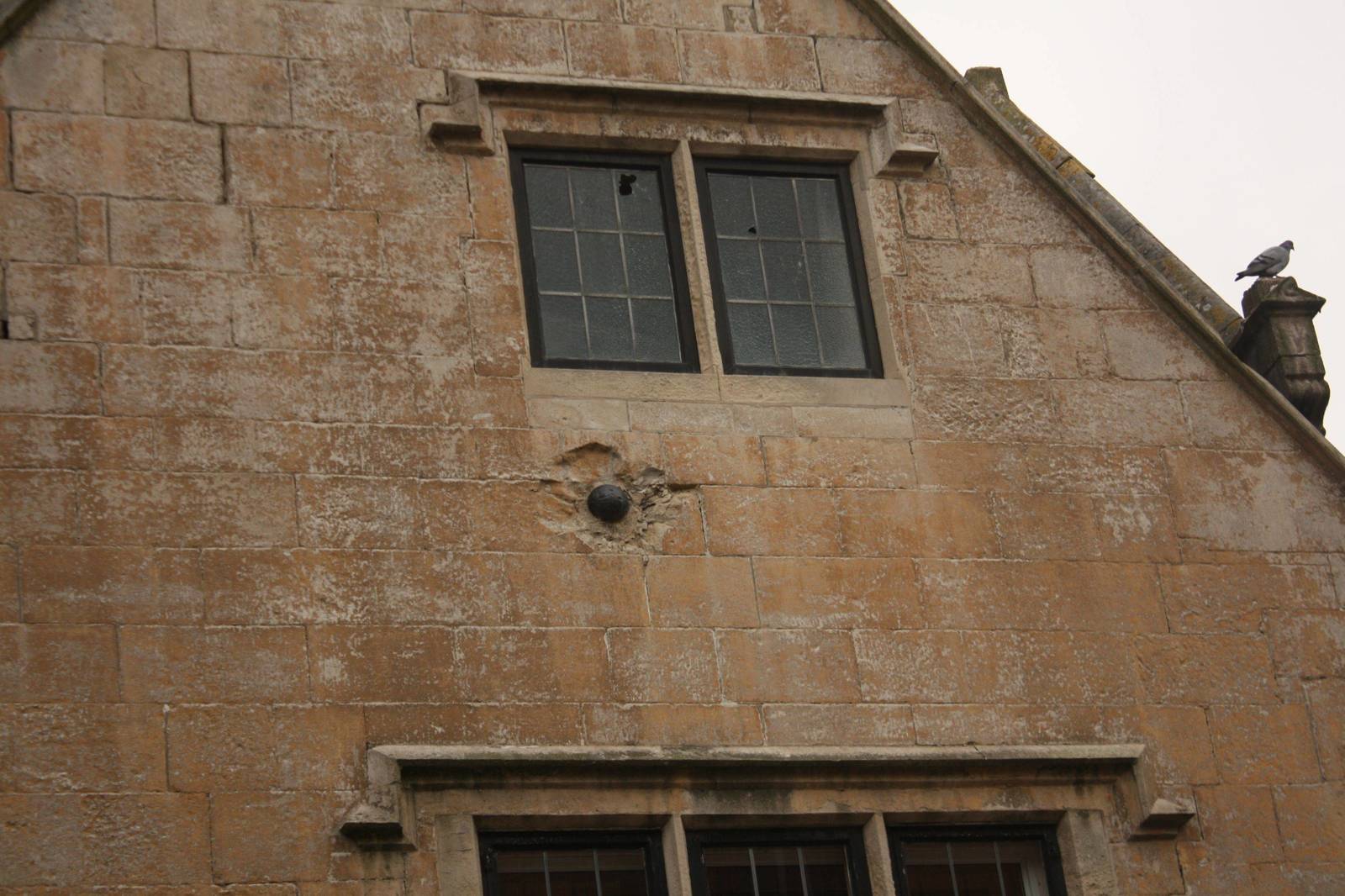 Cannonballs stuck in houses, fortresses, trees - The photo, Story, Cannonball, Longpost