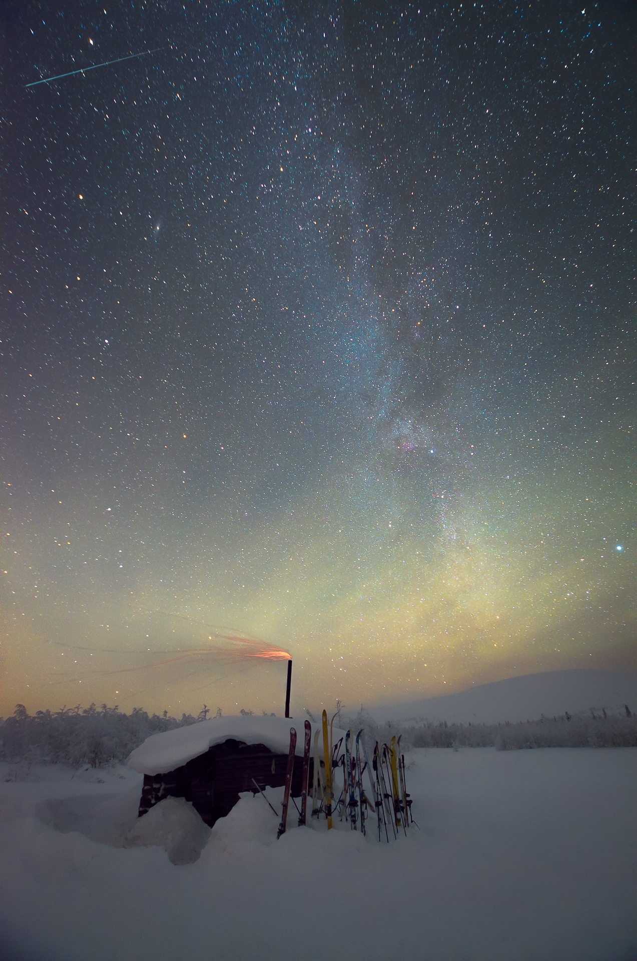 Under millions of stars (hut under the Kazan stone, in the upper reaches of the Malaya Lampa) - Astrophoto, Ural, Main Ural Range, Tourism, The mountains, Nature, The photo, Longpost