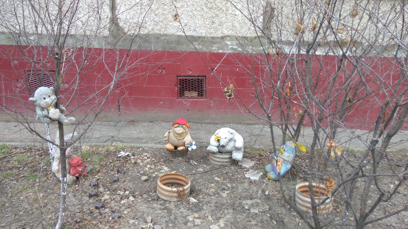 Yard crypt - My, Kripota, Soft toy, Spring, Longpost