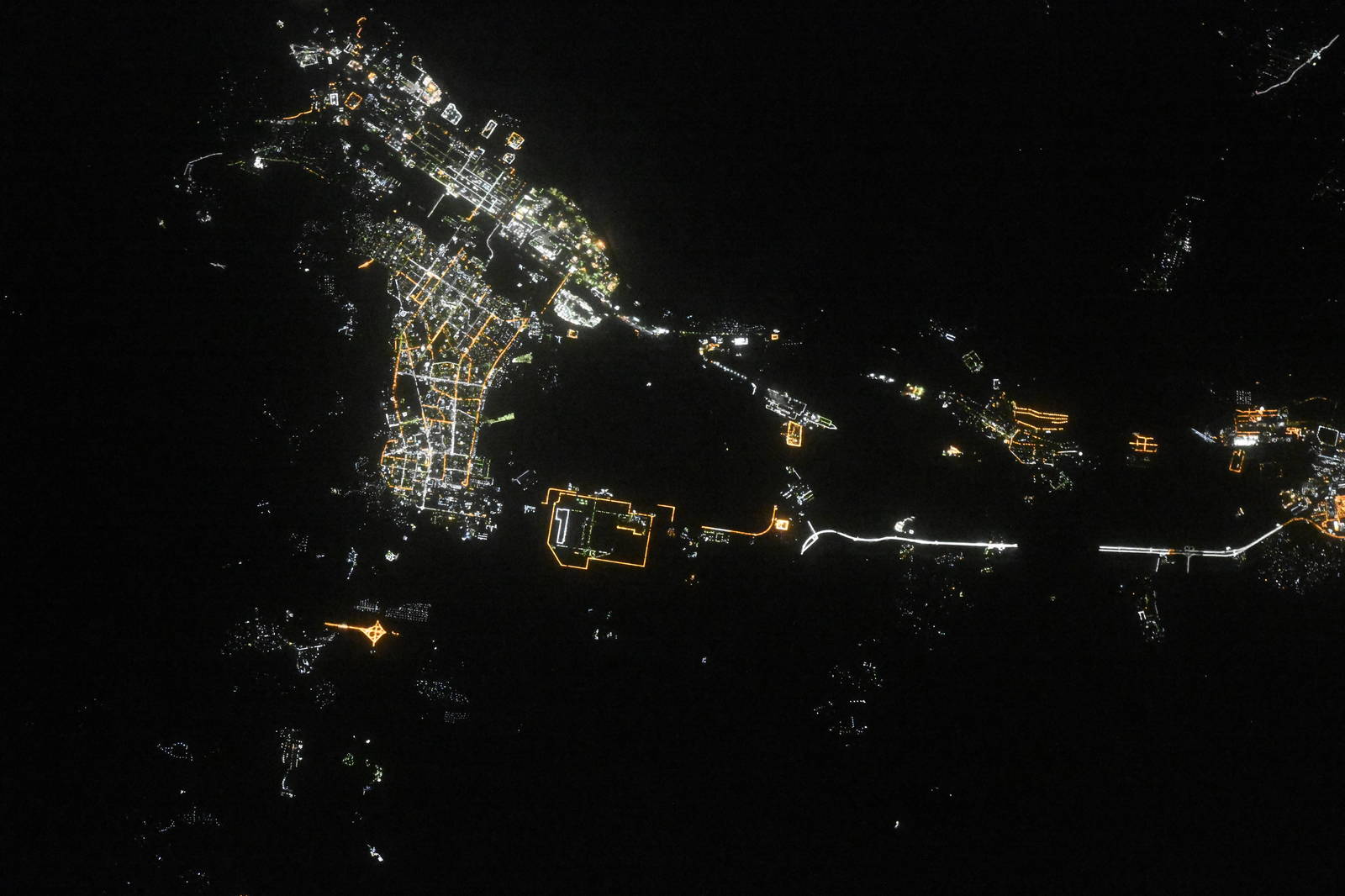 Cities of Russia at night. View from space - Space, Town, Night, ISS, Longpost, Russia