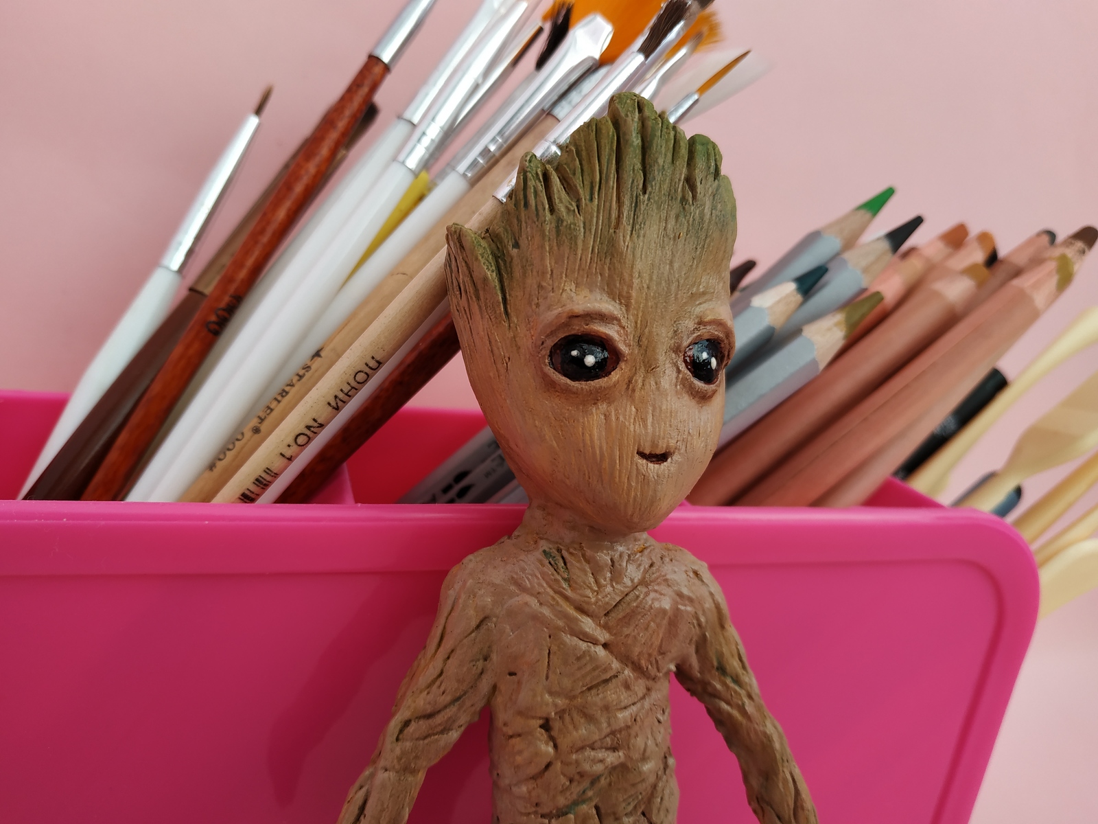 Cute baby Groot (DIY figurine) - My, Groot, Guardians of the Galaxy, Figurine, Longpost, Needlework without process, Figurines