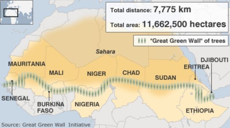 Did you know that 15% of the Great Green Wall in the Sahara has already been “built” - Sahara, Africa, Ecology