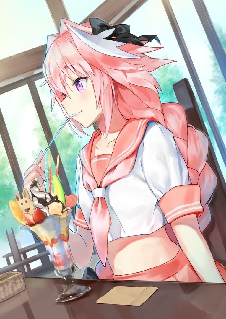 Astolfo and problems of orientation choice. - Anime, Fate, Fate grand order, Astolfo, Anime art, Longpost, Its a trap!