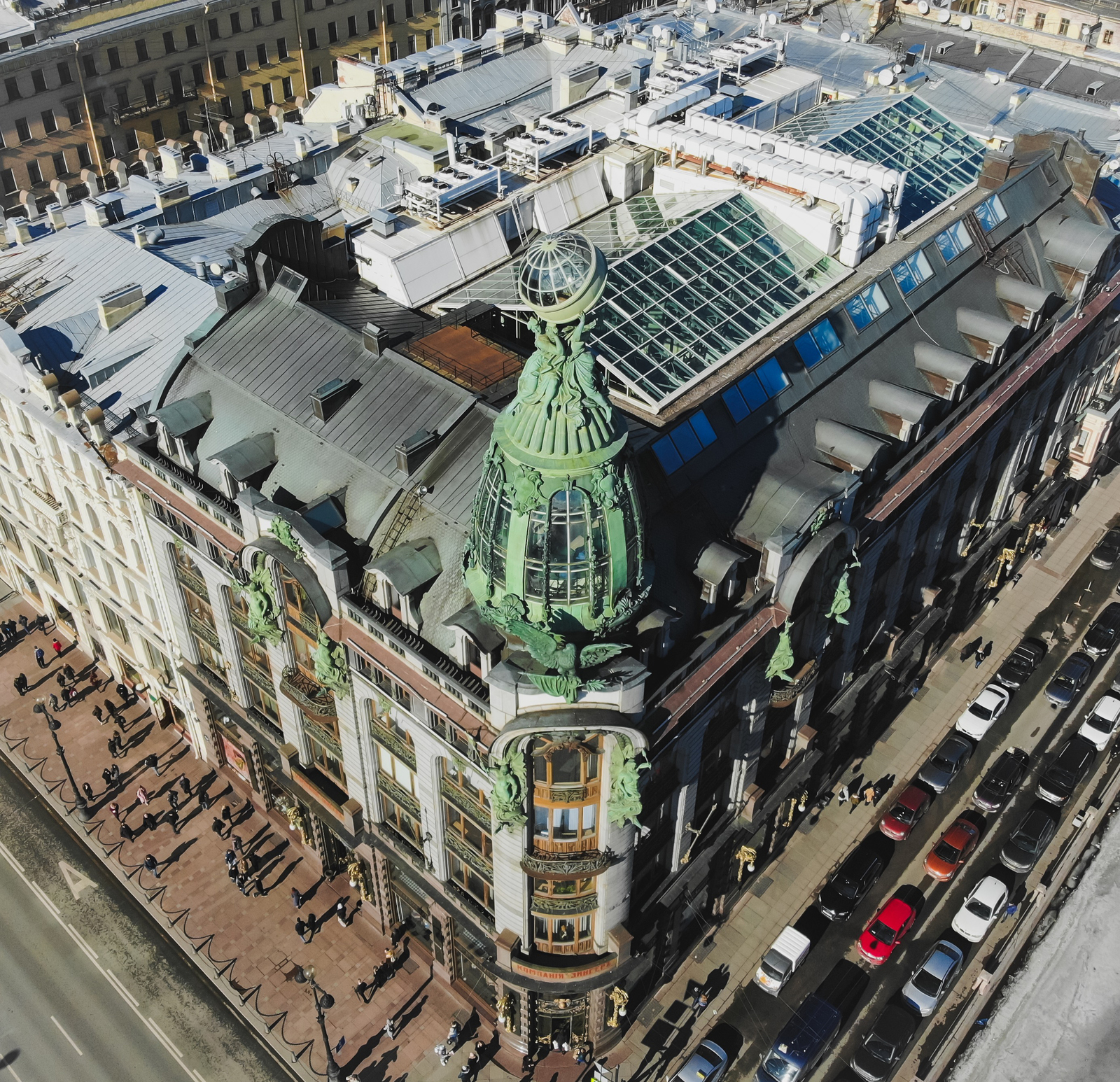 Singer House - My, Saint Petersburg, Drone, Quadcopter, Aerial photography, Singer House, The photo, Travel across Russia