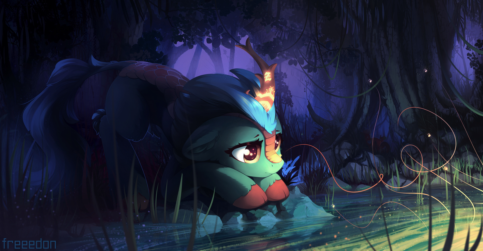 Firefly In The Forest - My little pony, Original character, MLP Kirin, Freeedon