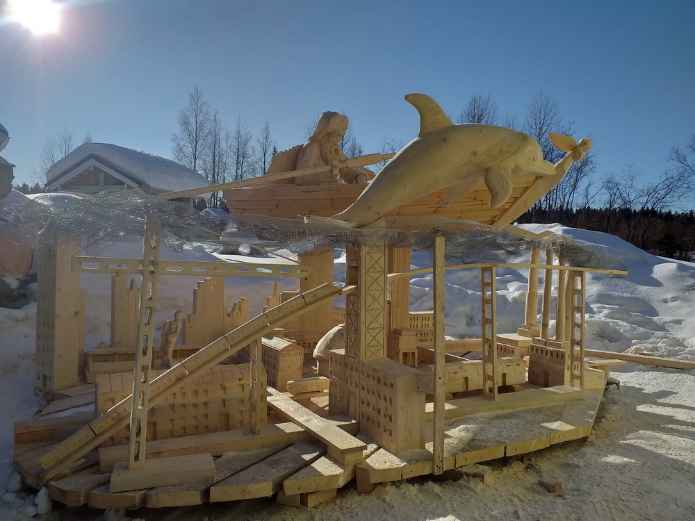 Under eternal rest - My, Alexander Ivchenko, Chainsaw, Sculpture, , Карелия, Lakhdenpokhya, , Video, Longpost