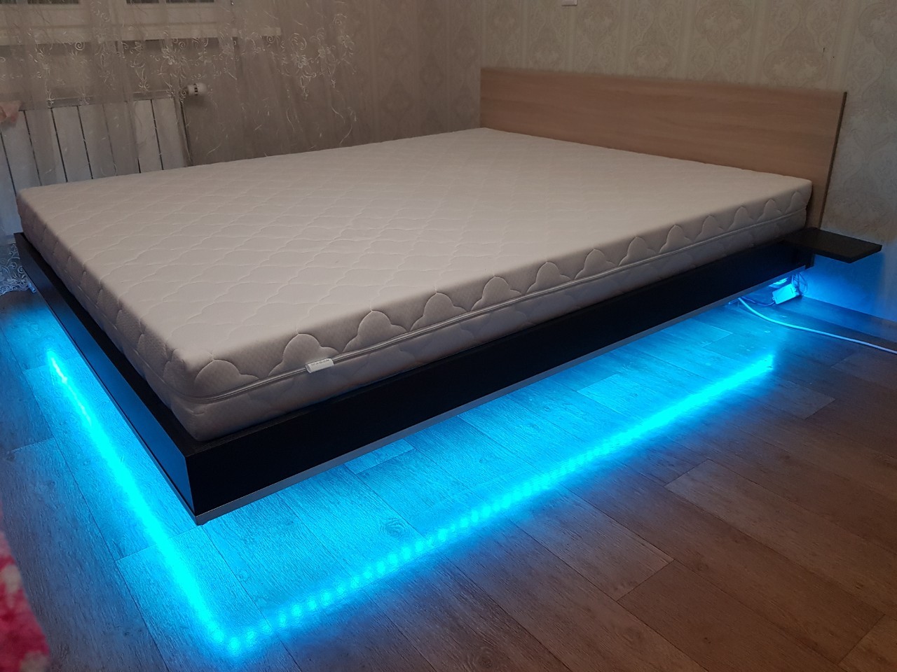 Как сделать “парящую” подсветку кровати? | блог компании LedRus