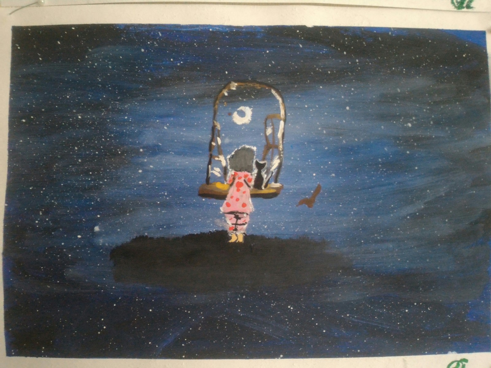 I want to share the work of my 8 year old son. - Gouache, Painting, Artist, Longpost, Children