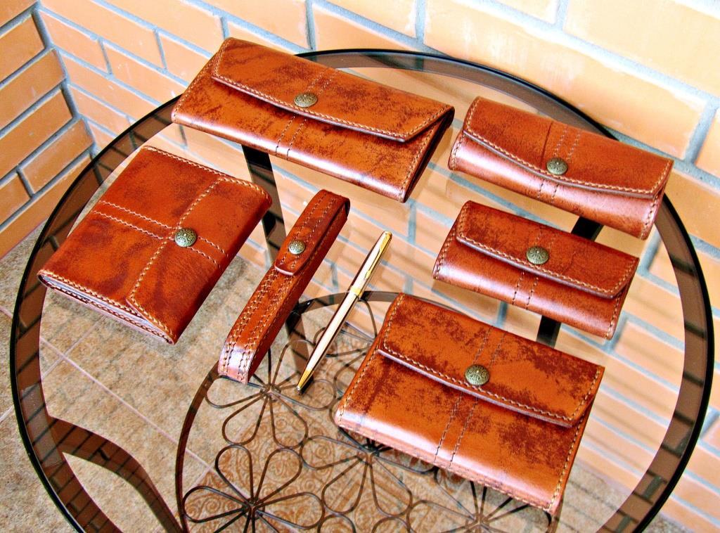 Set - relevance today!? - My, Handmade, Leather, Сумка, Wallet, Craft, Longpost