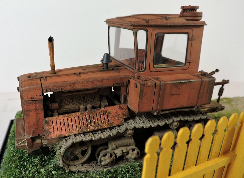 Miniature - DT-75, Tractor, Stand modeling, Diorama, Longpost