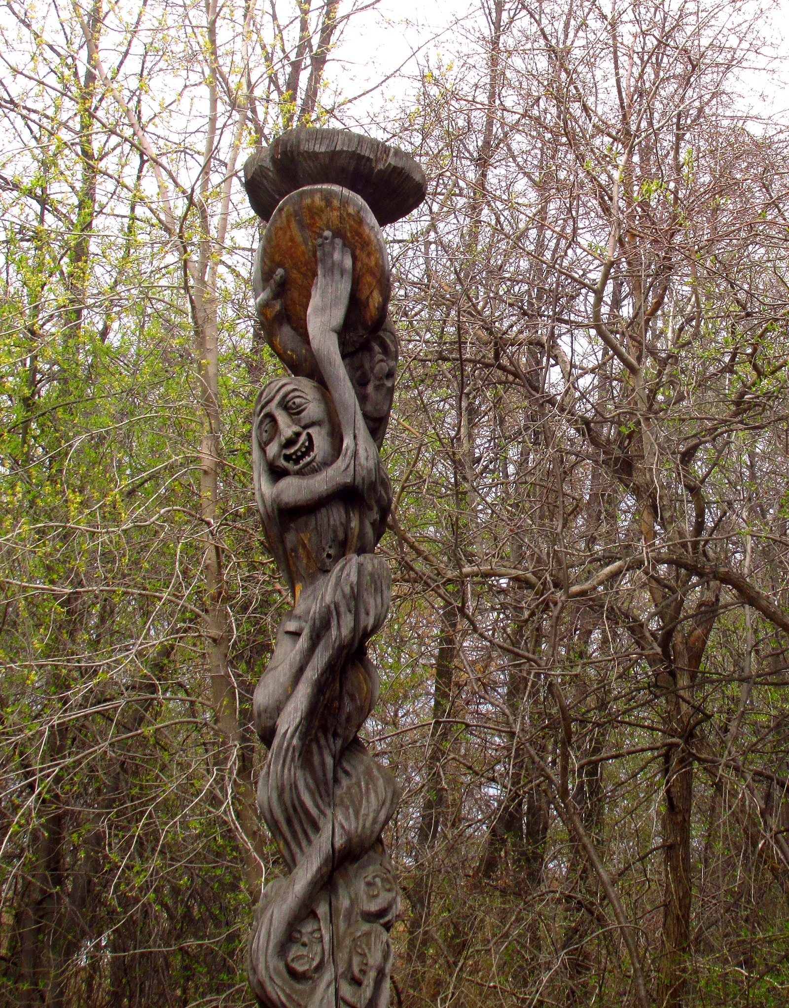 Spirits of the Ural forest - My, Art, Wood sculpture, Yekaterinburg, Forest, Longpost