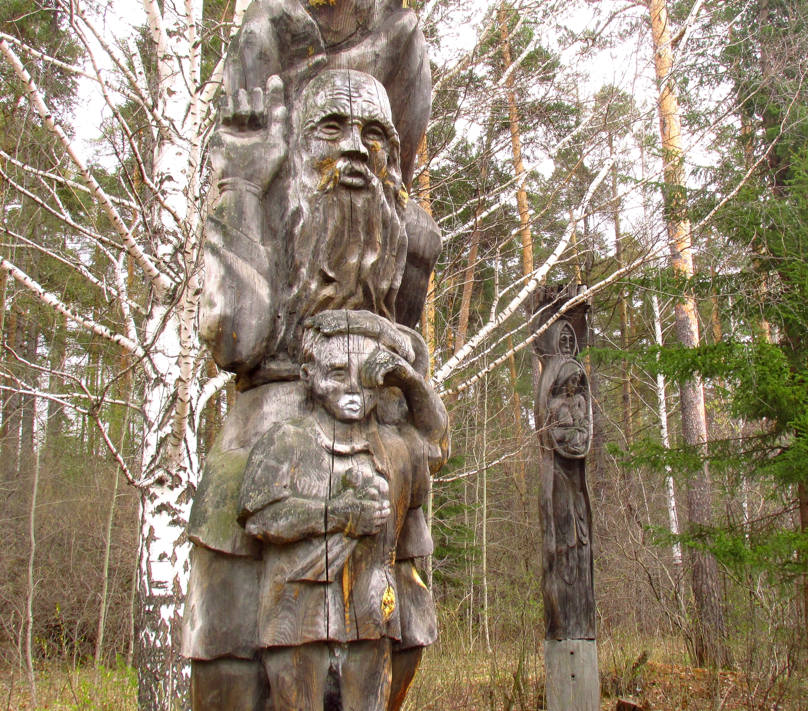 Spirits of the Ural forest - My, Art, Wood sculpture, Yekaterinburg, Forest, Longpost