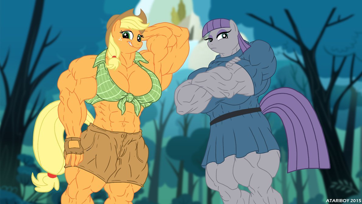 Muscle growth (Achtung! Not for the faint of heart and impressionable people!) - Muscle, Art, Deviantart, Characters (edit), My little pony, Spiderman, Harley quinn, Tom and Jerry, Longpost