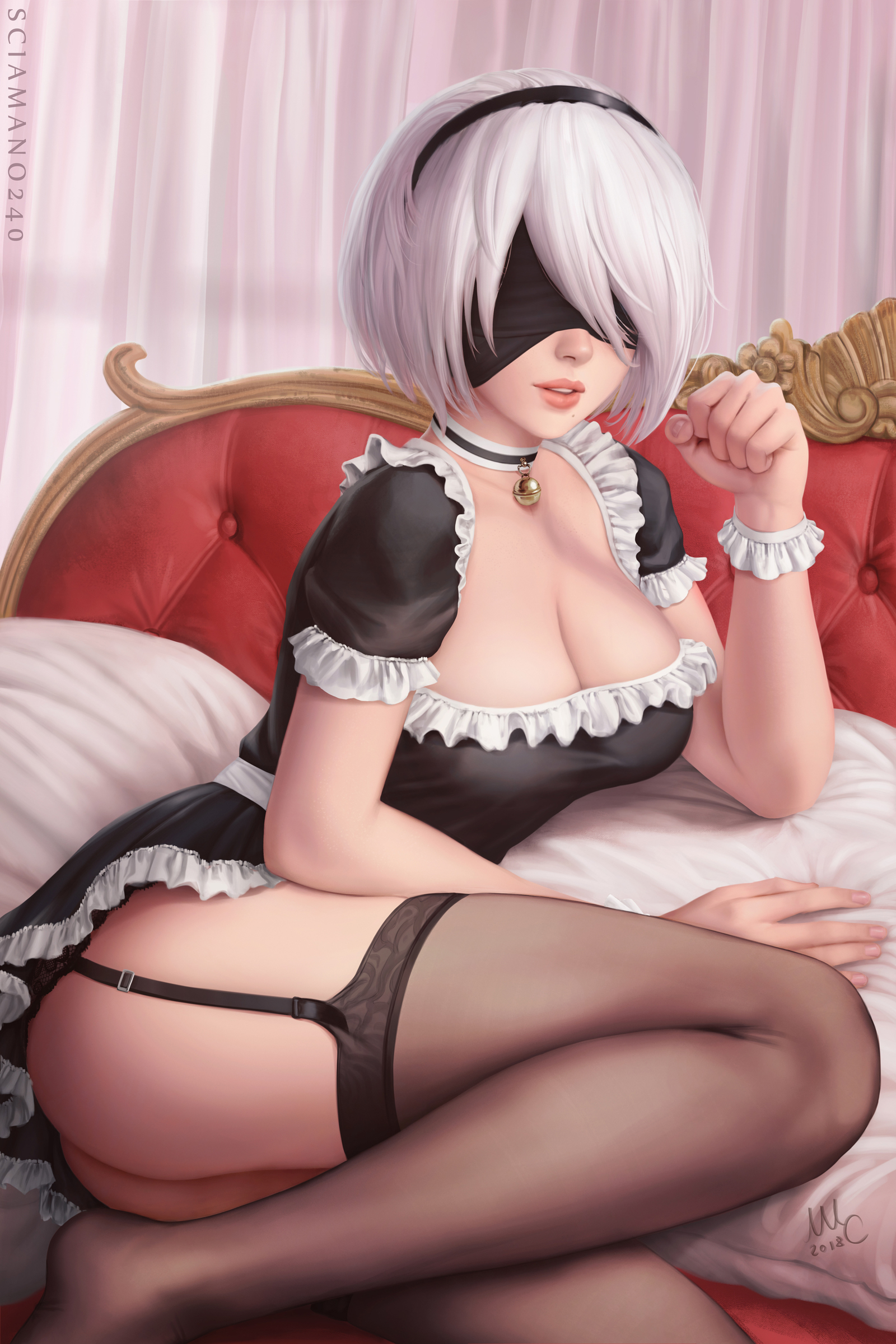 2 b от Sciamano240 - NSFW, Sciamano240, Арт, Yorha unit No 2 type B, Длиннопост, Рисованная эротика