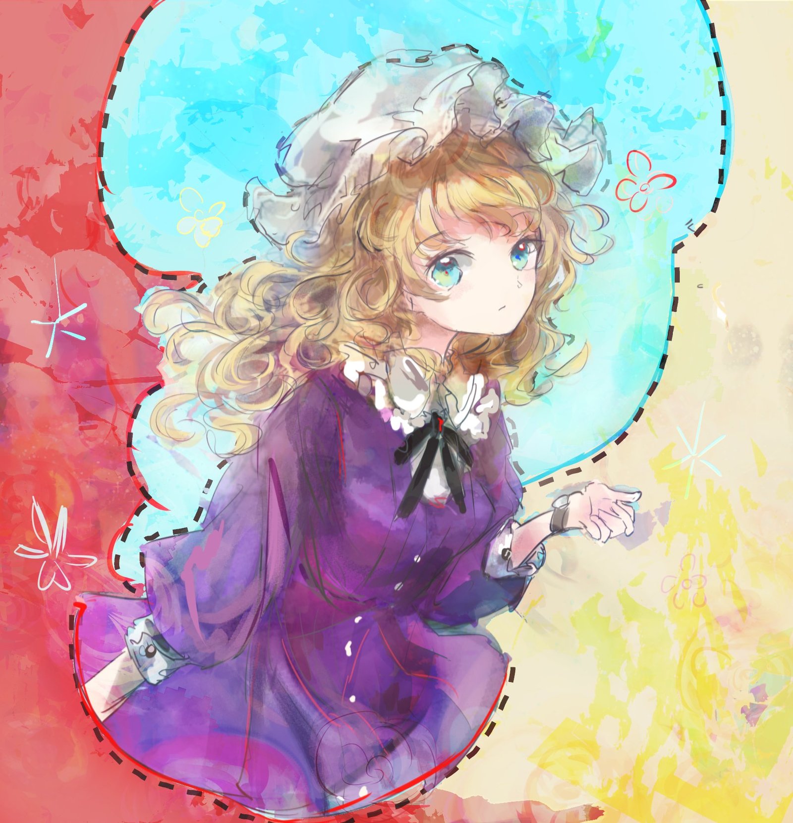 Maribel Hearn - Anime, Anime art, Touhou, Maribel Hearn, Uwazumi, Longpost