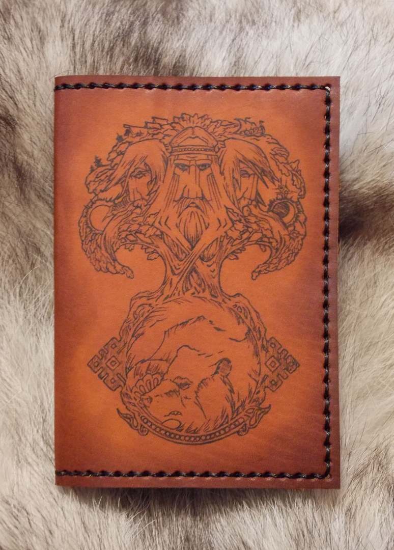 Unique handmade covers! - My, Cover, , Handmade, Leather, Needlework, Slavs, Slavic gods, Paganism, Longpost