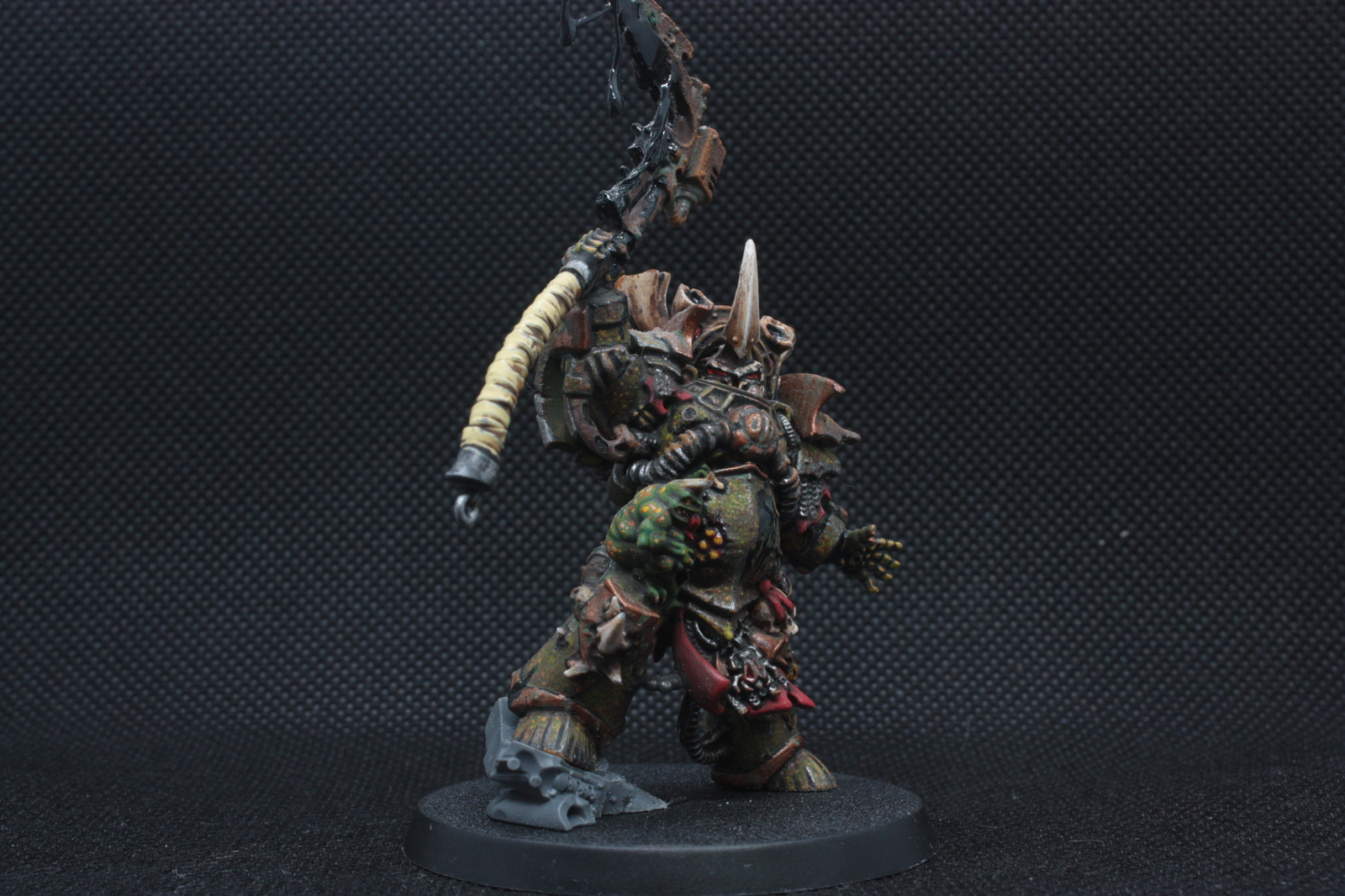 Typhus - Lord of the first Great Plague Company - My, Warhammer 40k, Warhammer 30k, Miniature, Painting miniatures, Death guard, Hobby, Longpost