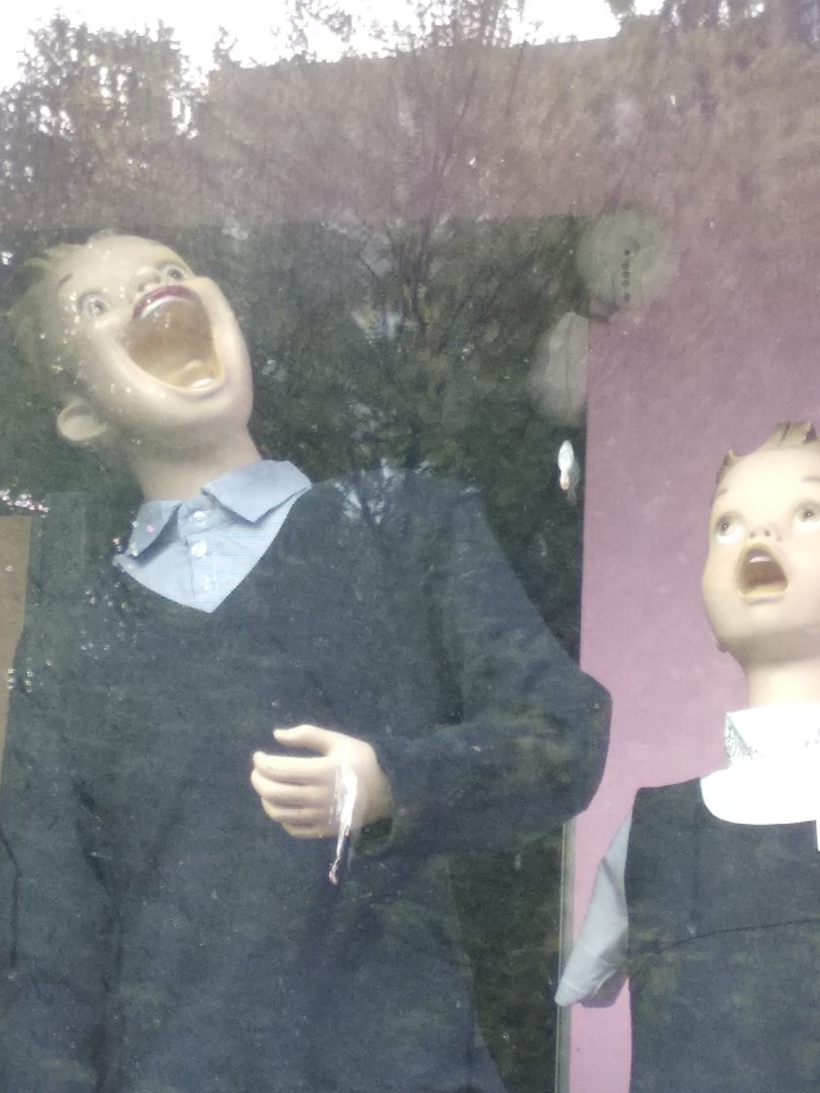 Nothing special, just mannequins in a children's shop window) - My, Dummy, Oddities, Children, Score, Kripota, Trash, Observation, Longpost, Trash