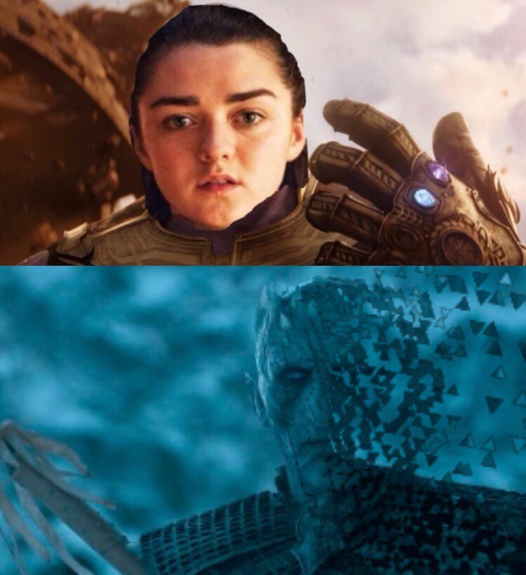 Arya - Spoiler, Game of Thrones, Arya stark, Game of Thrones season 8, King of the night, Infinity Gauntlet