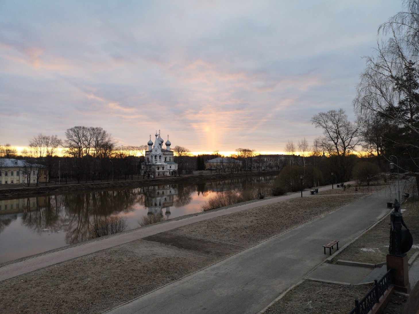 Photo - My, Vologda, Morning, Text, dawn, Landscape, The sun, Clouds, The photo