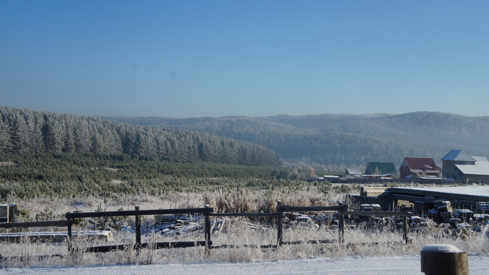 Such different weather. - My, Weather, Landscape, Fog, Frost, Upper Ufaley, Longpost