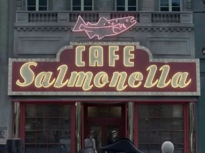Cafe with a talking name. - Cafe, Salmonella, Funny name