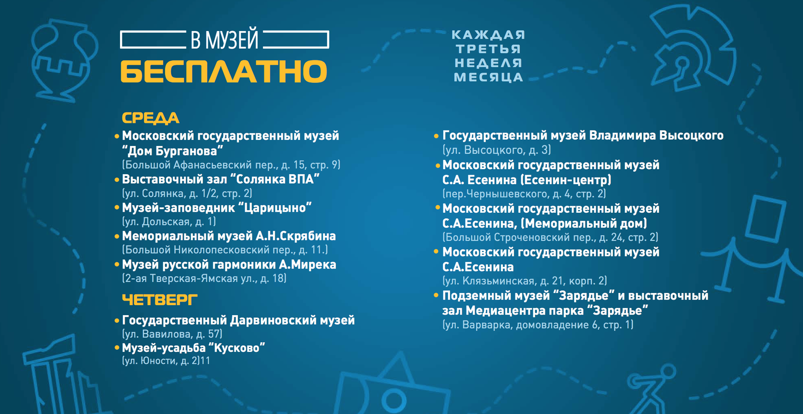 В какие московские музеи можно попасть бесплатно? | Пикабу